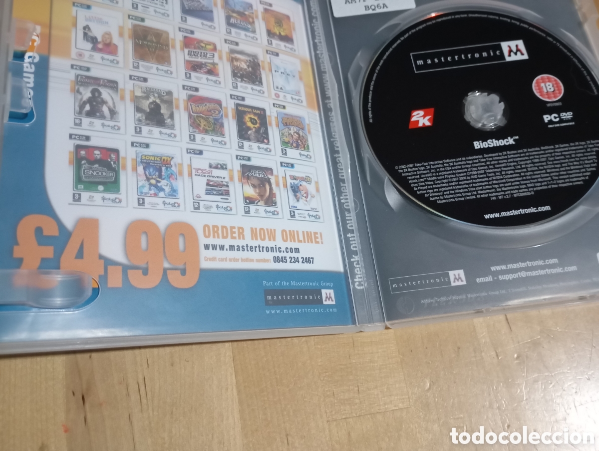 Videojuegos y consolas: Bioshock PC DVD Mastertronic Added Dimension UK version # shooter +18 - Foto 2