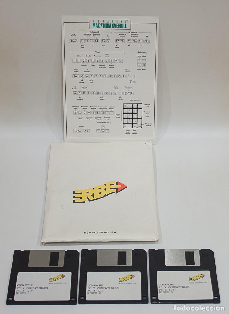 Videojuegos y consolas: JUEGO PC Y COMPATIBLES COMANCHE MAXIMUM OVERKILL. ERBE. 3 DISQUETES. 1993. - Foto 1