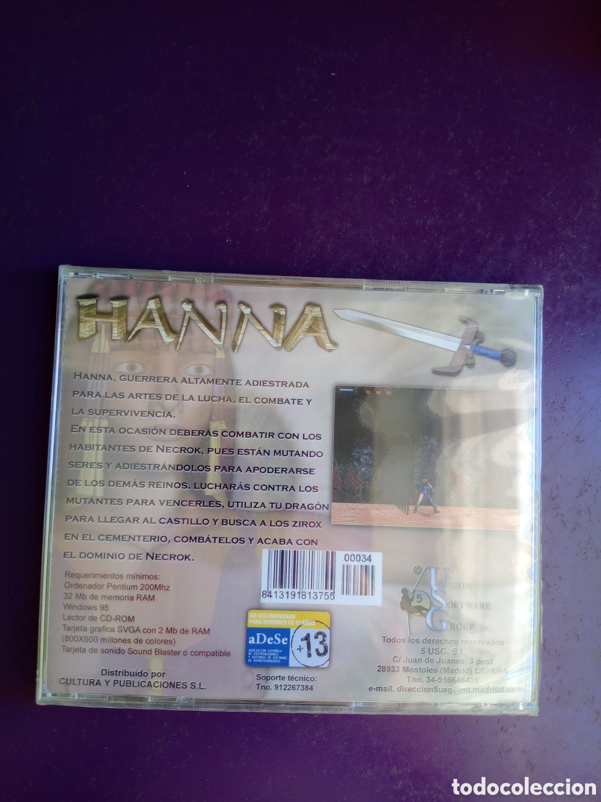 Videojuegos y consolas: HANNA - PC CD ROM PRECINTADO - UNION SOFTWARE GROUP - Foto 2