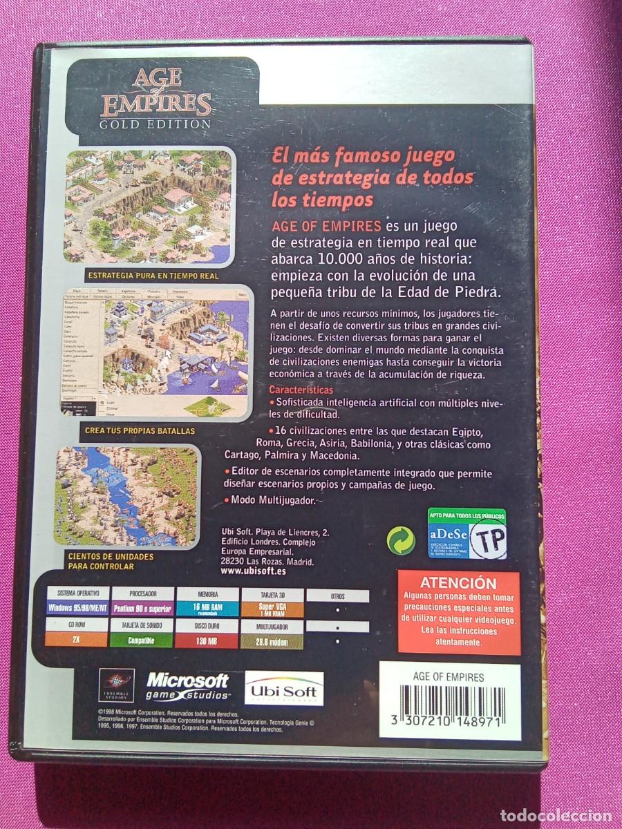 Videojuegos y consolas: JUEGO PC CD-ROM AGE EMPIRES GLOD EDITION - EF 2 -2 - Foto 2