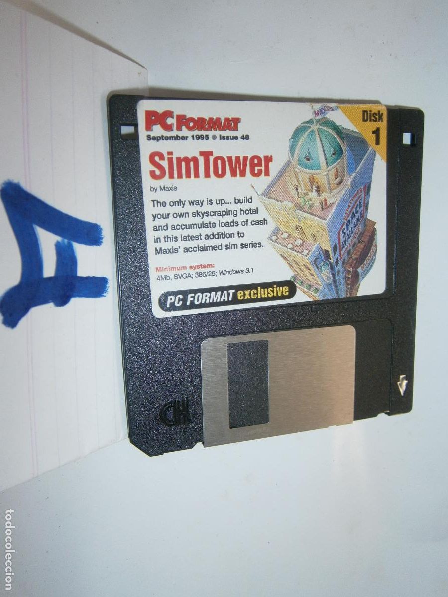 Videojuegos y consolas: ANTIGUO JUEGO DISCO DE 3.5 PULGADAS - SIMTOWER - Foto 1