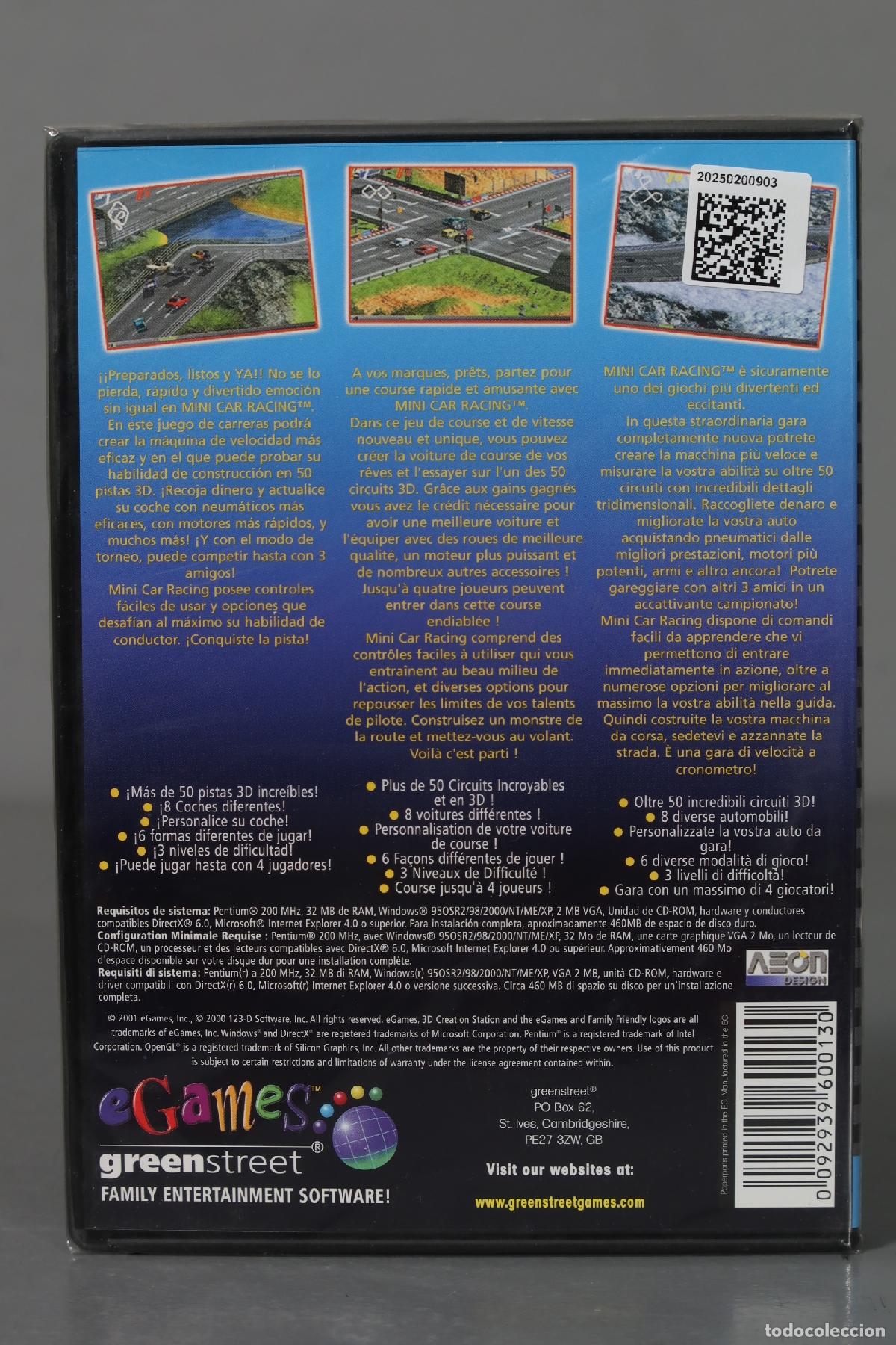 Videojuegos y consolas: PC CD-ROM. MINI CAR RACING. PRECINTADO - Foto 2
