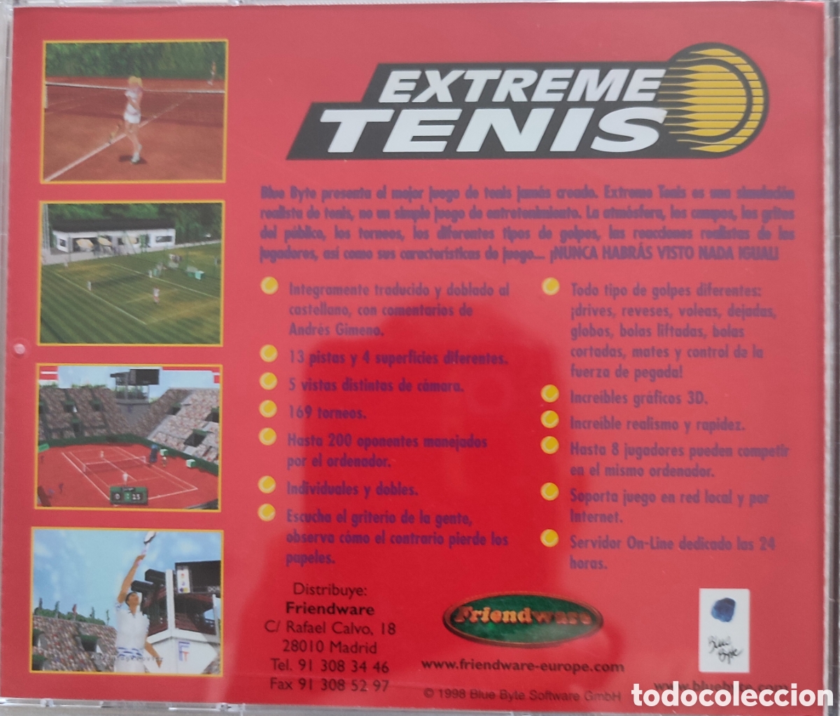 Videojuegos y consolas: Extreme Tenis - Windows 95 @1998 - Foto 2