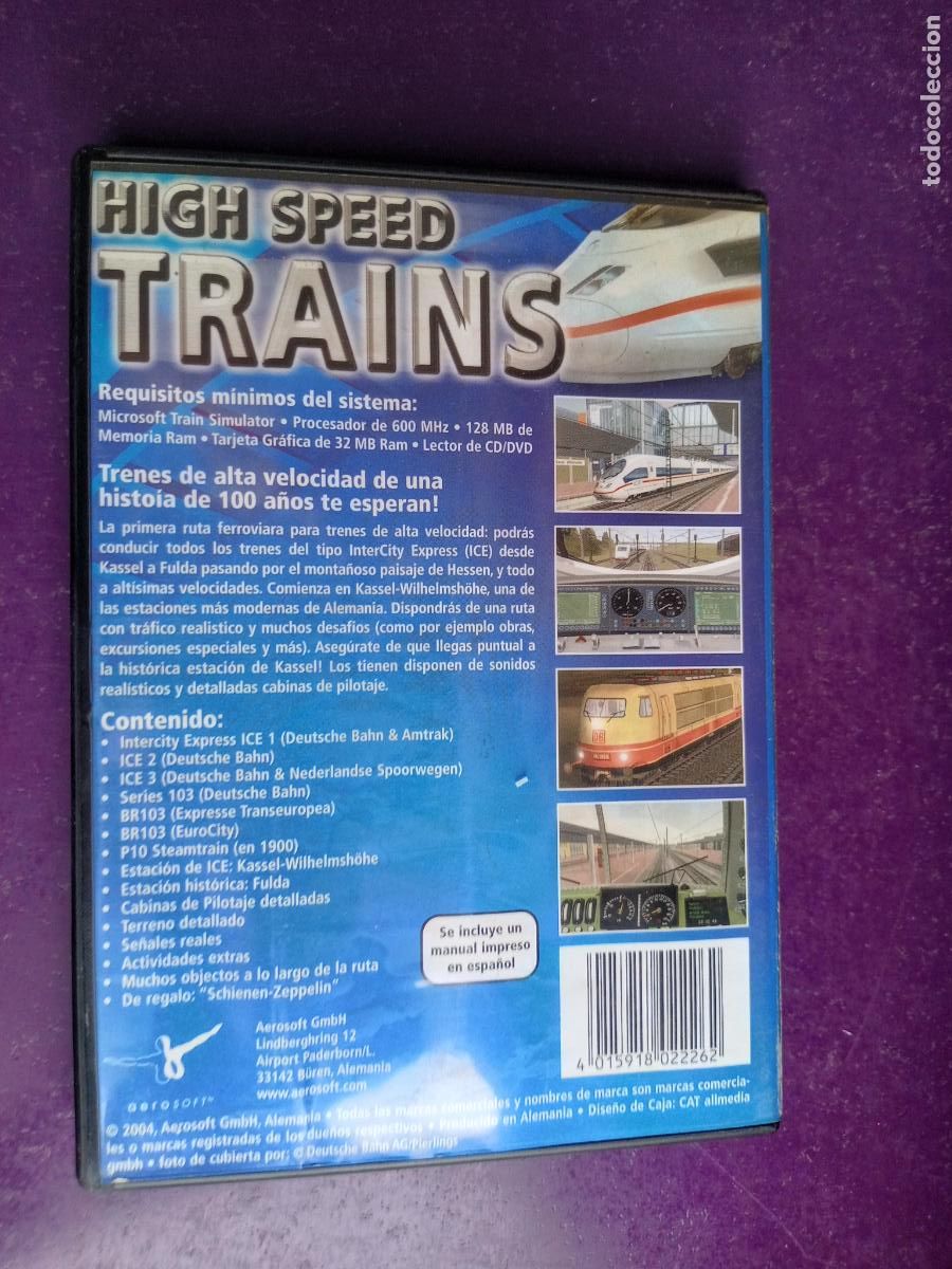 Videojuegos y consolas: HIGH SPEED TRAIN - PC CD -ROM - VIDEOJUEGO VINTAGE - - Foto 2