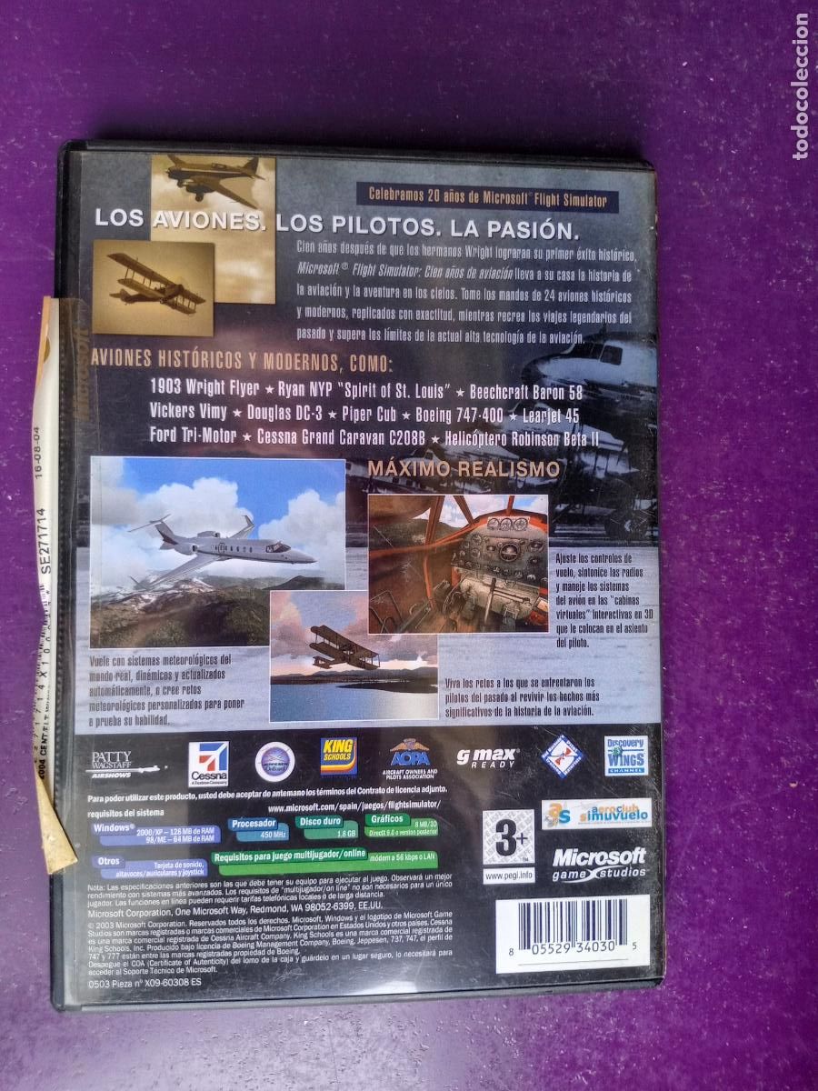 Videojuegos y consolas: MICROSOFT FLIGHT SIMULATOR 2004 - PC CD-ROM - VIDEOJUEGO VINTAGE - - Foto 2