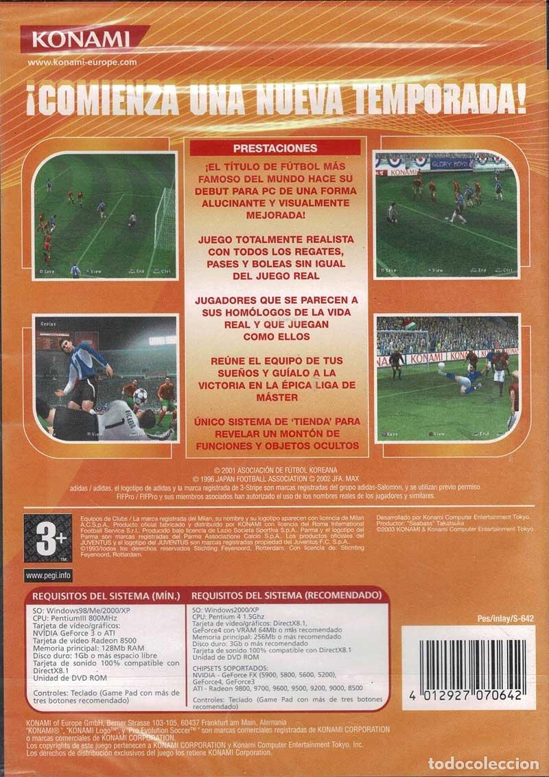 Videojuegos y consolas: Pro Evolution Soccer 3. PC (precintado) - Foto 2