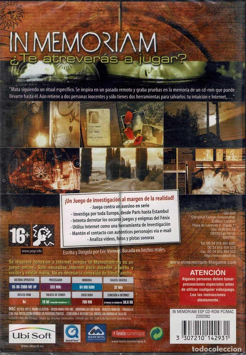 Videojuegos y consolas: In Memoriam. PC (precintado) - Foto 2