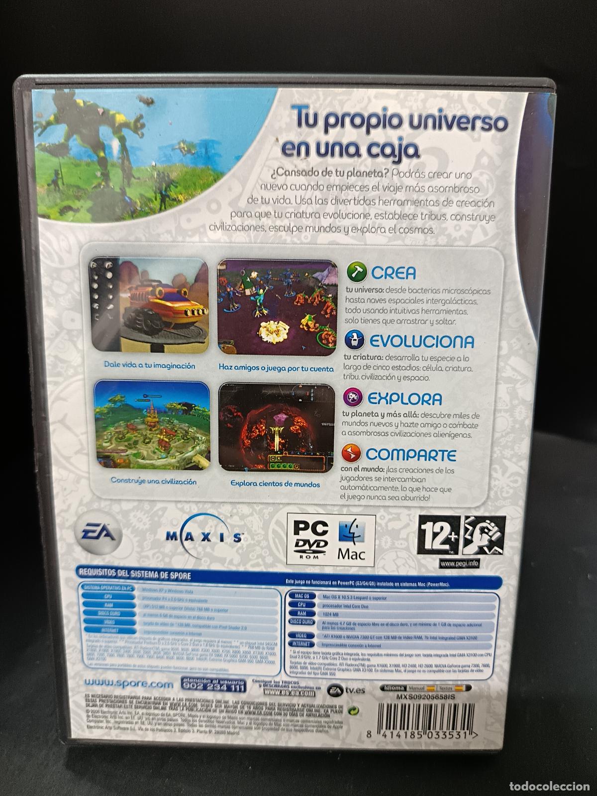 Videojuegos y consolas: SPORE. JUEGO EA PC DVD - Foto 3
