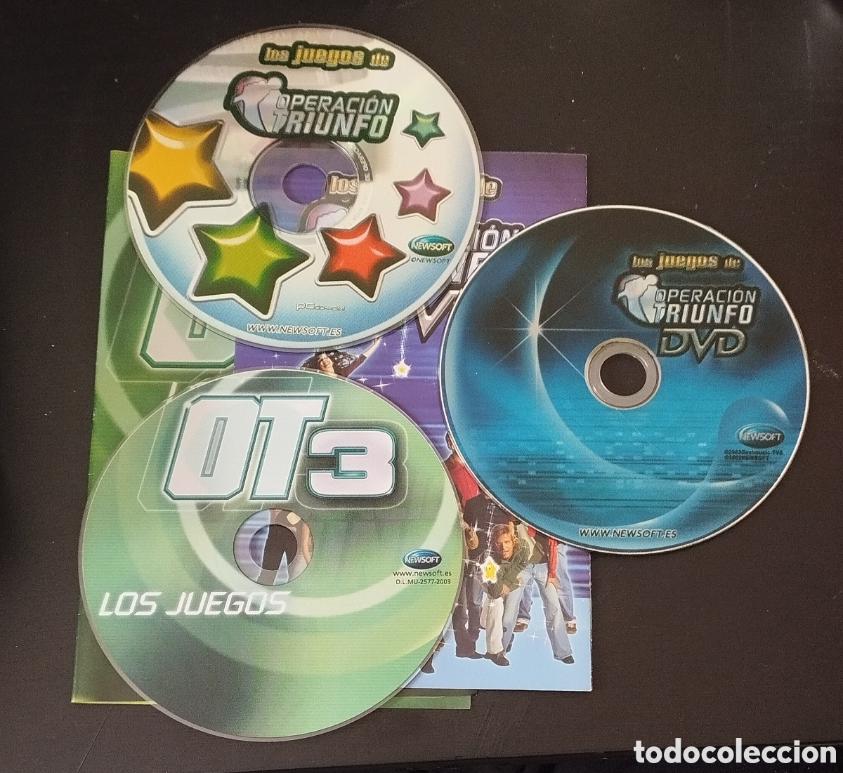 Videojuegos y consolas: 2 PC CD ROM, 1 VHS . OPERACI&Oacute;N TRIUNFO LOS JUEGOS - Foto 3
