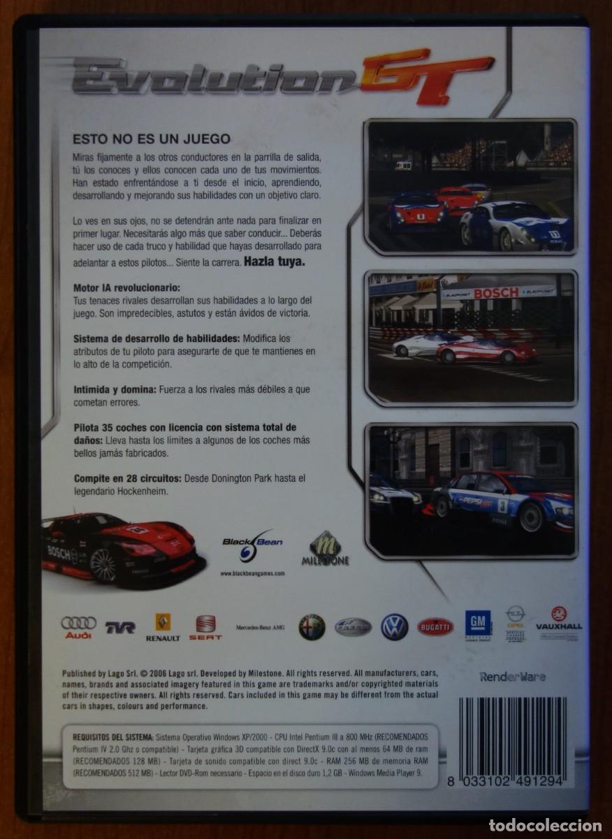 Videojuegos y consolas: Juego Evolution GT para PC - Con manual y DVD original - Foto 3