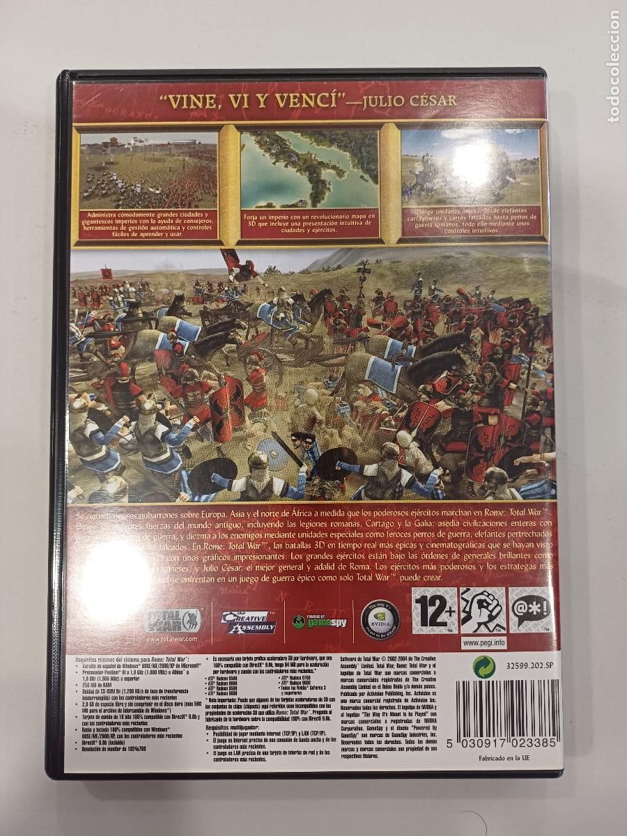 Videojuegos y consolas: ROME/TOTAL WAR/PC ACTIVISION. - Foto 3