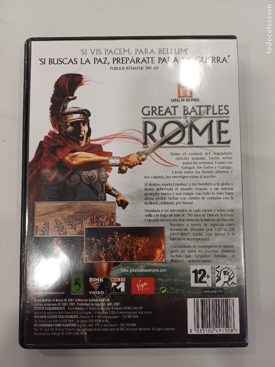 Videojuegos y consolas: GREAT BATTLES OF ROME/PC. - Foto 3
