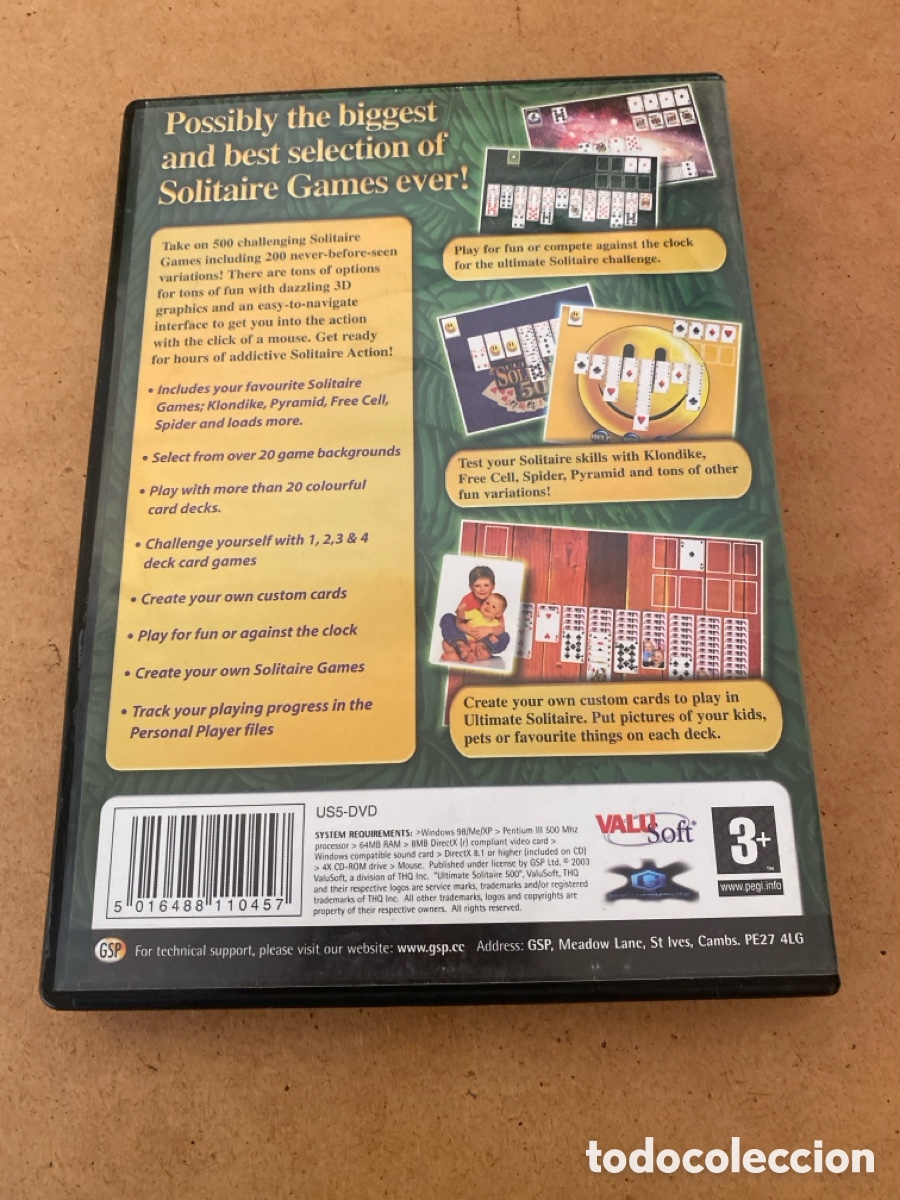 Videojuegos y consolas: PC CD-ROM ULTIMATE SOLITARE. GSP - Foto 2