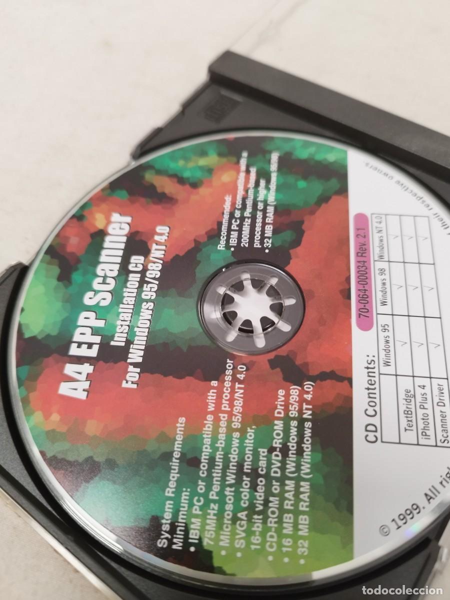 Videojuegos y consolas: Cd, disco de instalacion A4 EPP Scanner. Windows 95/98/ NT 4.0 - Foto 3