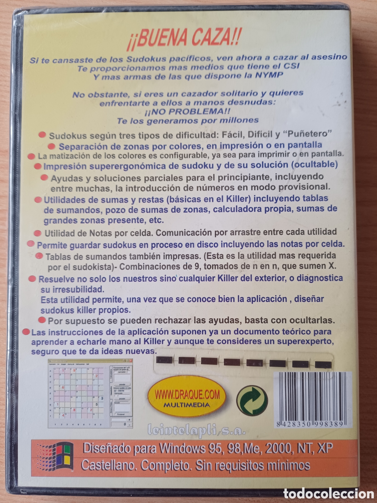 Videojuegos y consolas: SUDOKU KILLER PC KOALA SOFTWARE PRECINTADO - Foto 2