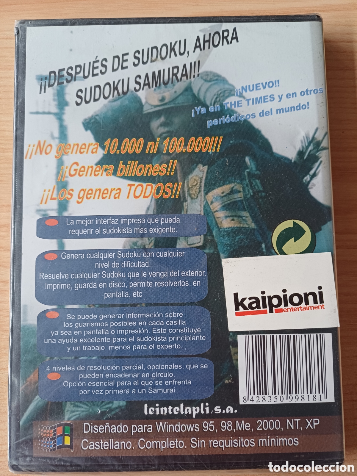 Videojuegos y consolas: SUDOKU SAMURAI PC KOALA SOFTWARE PRECINTADO - Foto 2