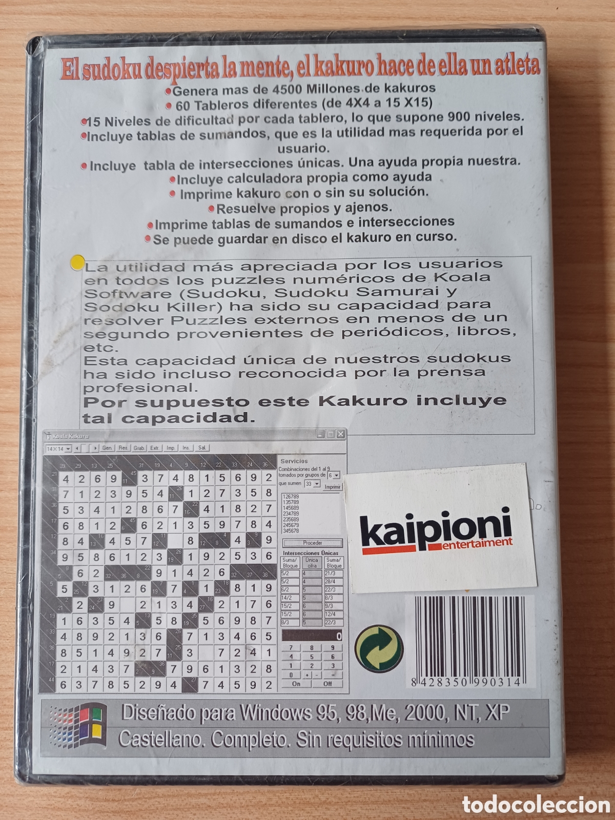 Videojuegos y consolas: KAKURO PC KOALA SOFTWARE PRECINTADO - Foto 2