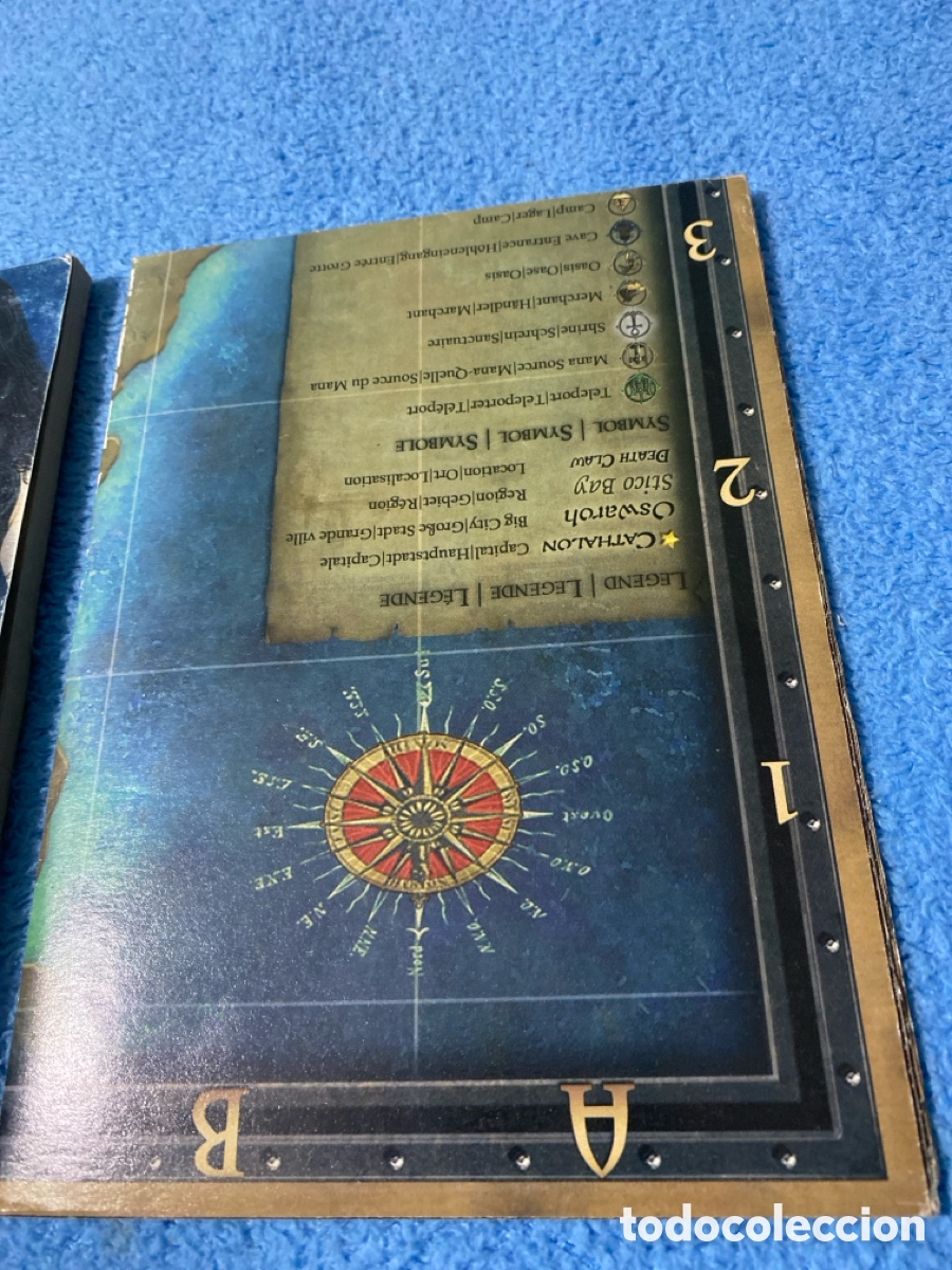 Videojuegos y consolas: MANUAL Y MAPA TWO WORLDS. 1999. En alem&aacute;n - Foto 3