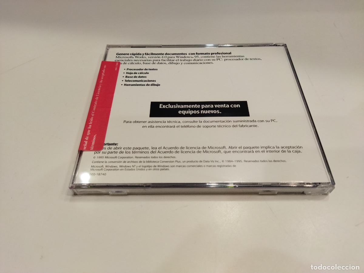Videojuegos y consolas: MICROSOFT WORKS VERSION 4.0 PARA WINDOWS 95 SOFTWARE CD - MICROSOFT 1997 - NUEVO SIN ABRIR - Foto 4
