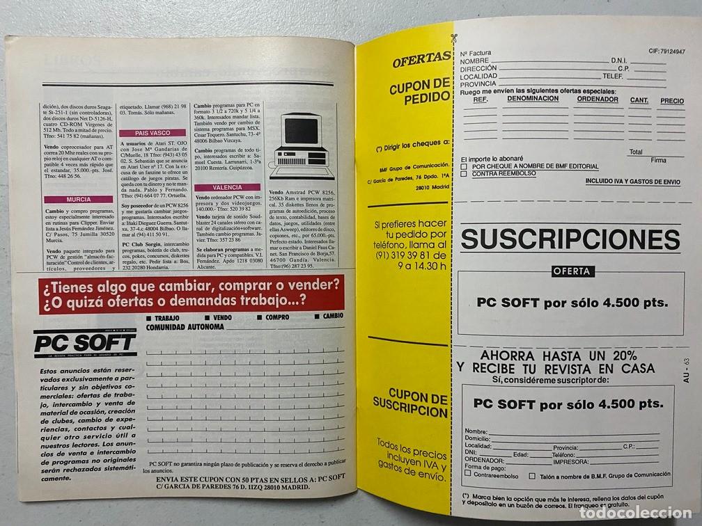 Videojuegos y consolas: AMSTRAD PROFESIONAL - PC SOFT N&ordm; 23 - REVISTA DE SOFTWARE - HARDWARE PC - Foto 18