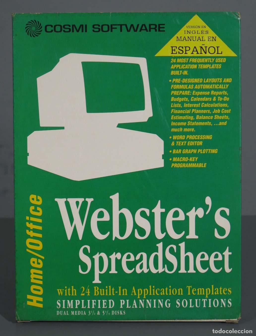 Videojuegos y consolas: PC. WEBSTER&acute;S SPREADSHEET - Foto 1