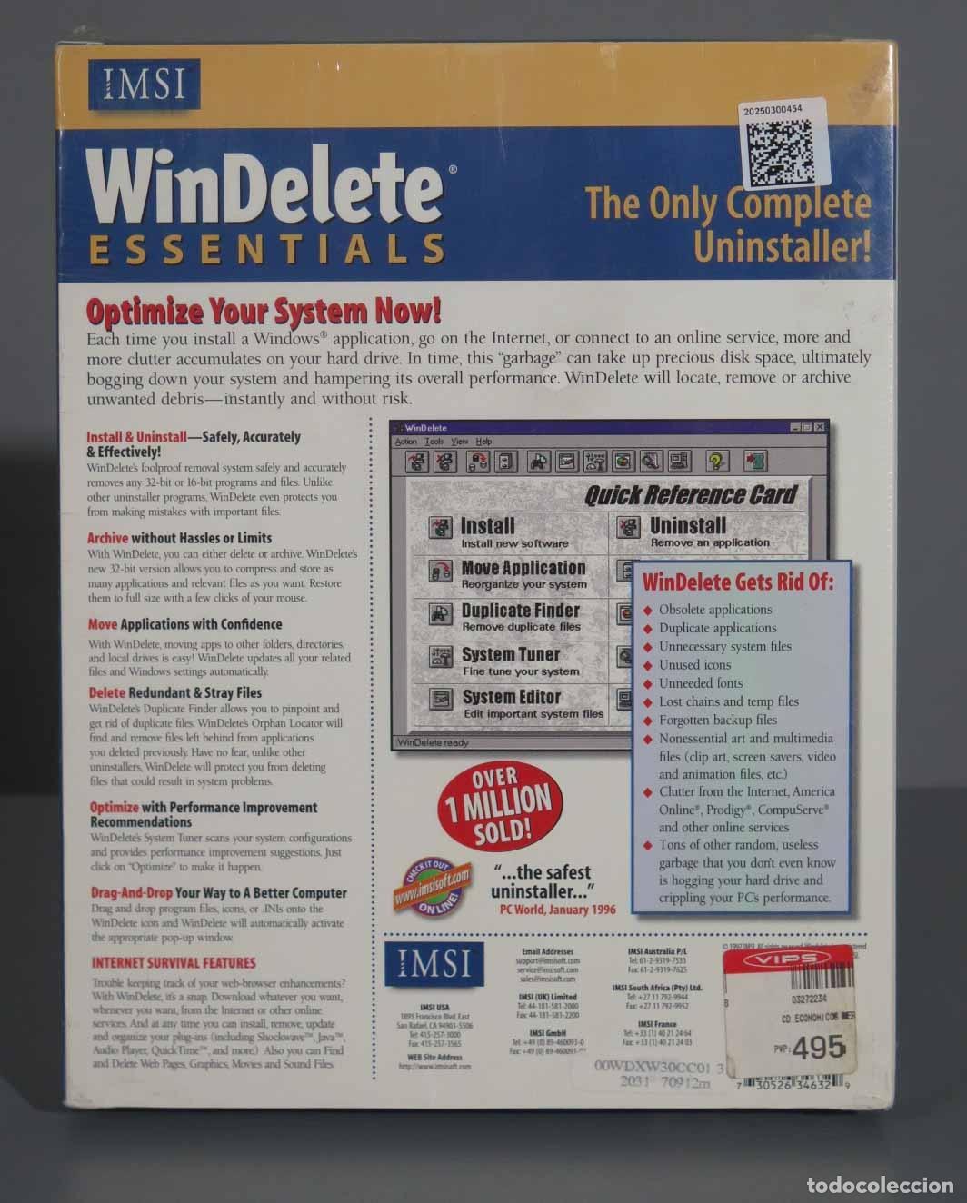 Videojuegos y consolas: PC. WINDELETE ESSENTIALS. PRECINTADO - Foto 2