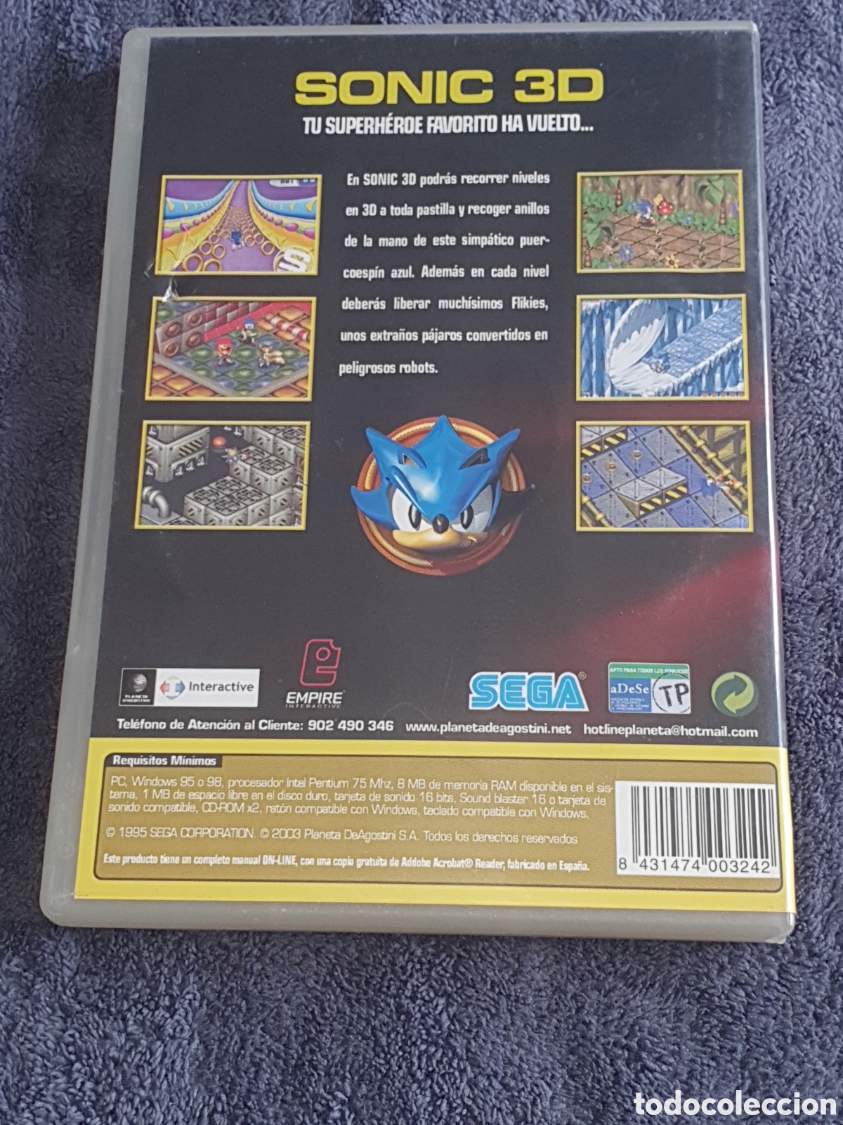 Videojuegos y consolas: pc1. Pc Cd-Rom. Sonic 3D Flikies Island, De 2&ordf; Mano. - Foto 3