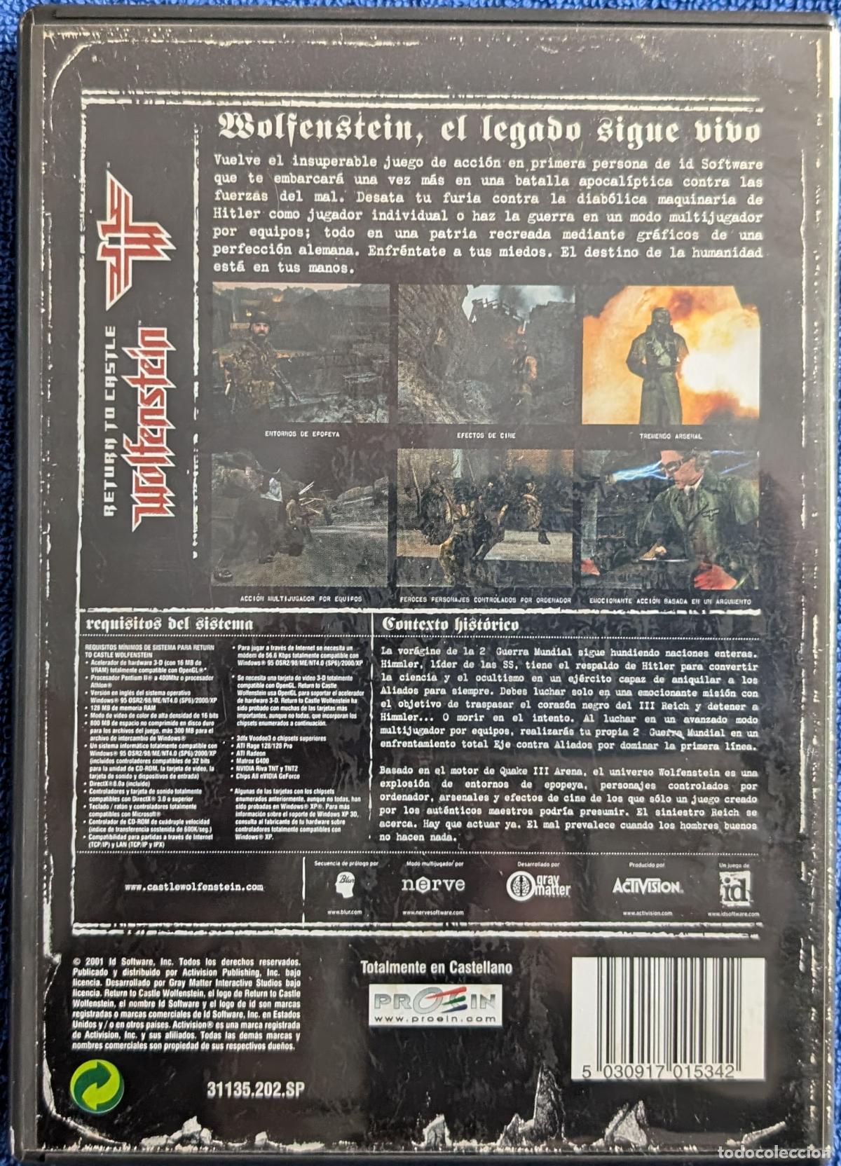 Videojuegos y consolas: Wolfenstein - Return to castlle - Proein (2001) - Foto 3