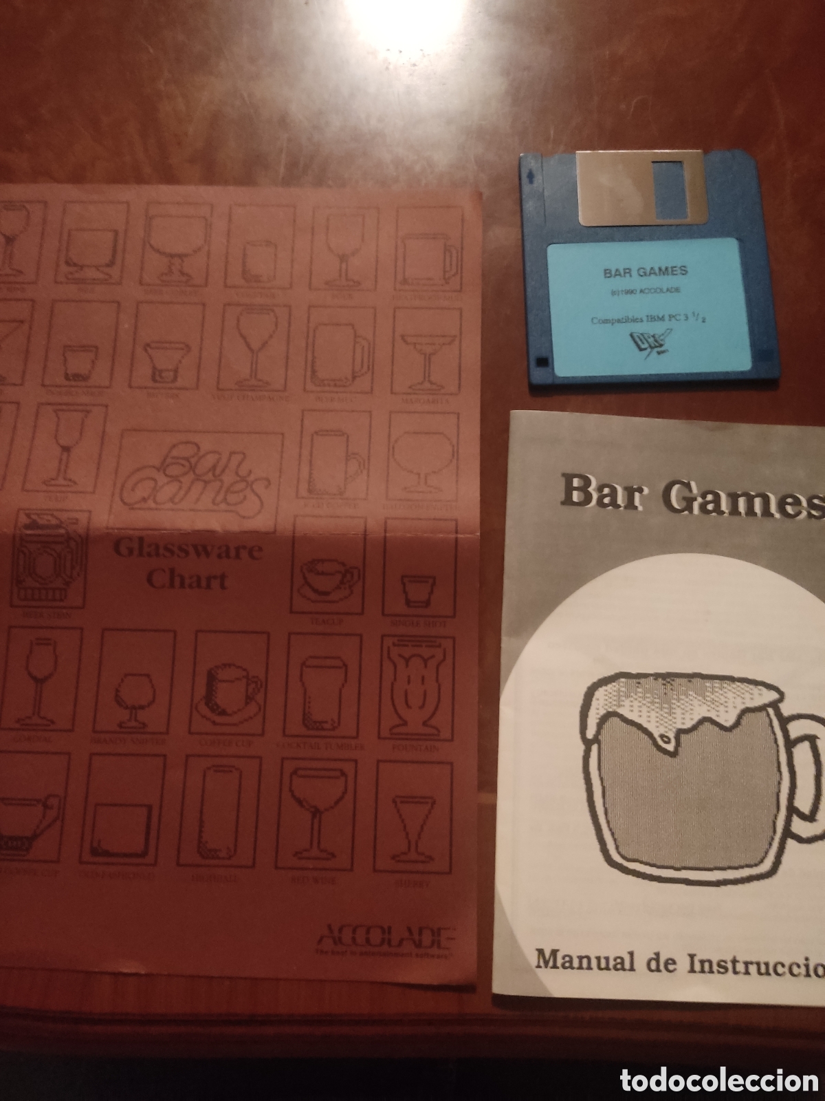 Videojuegos y consolas: Juego MS-DOS Bar Games diskette 3 1/2 (1989) - Foto 3