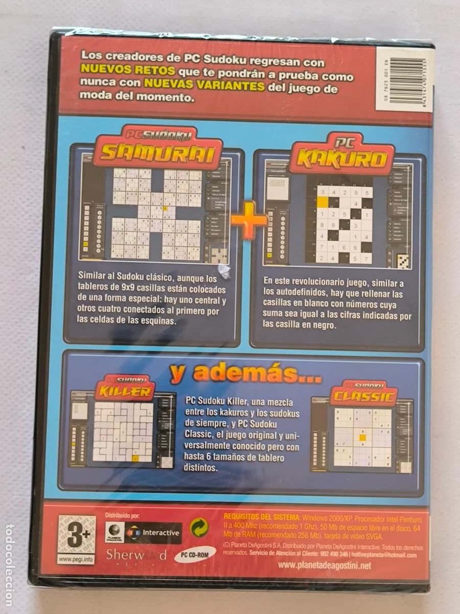 Videojuegos y consolas: PC SUDOKU SAMURAI + PC KAKURO - NUEVO, PRECINTADO (4V) - Foto 2