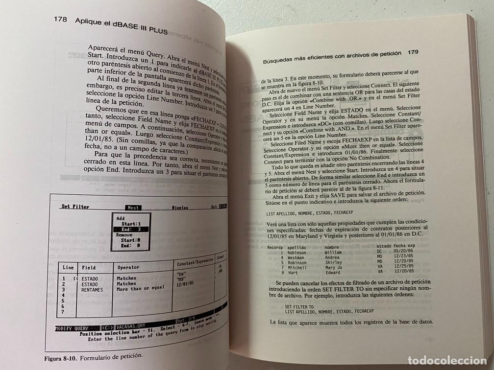 Videojuegos y consolas: APLIQUE EL dBASE III PLUS - LIBRO / MANUAL DE INFORM&Aacute;TICA - Foto 8