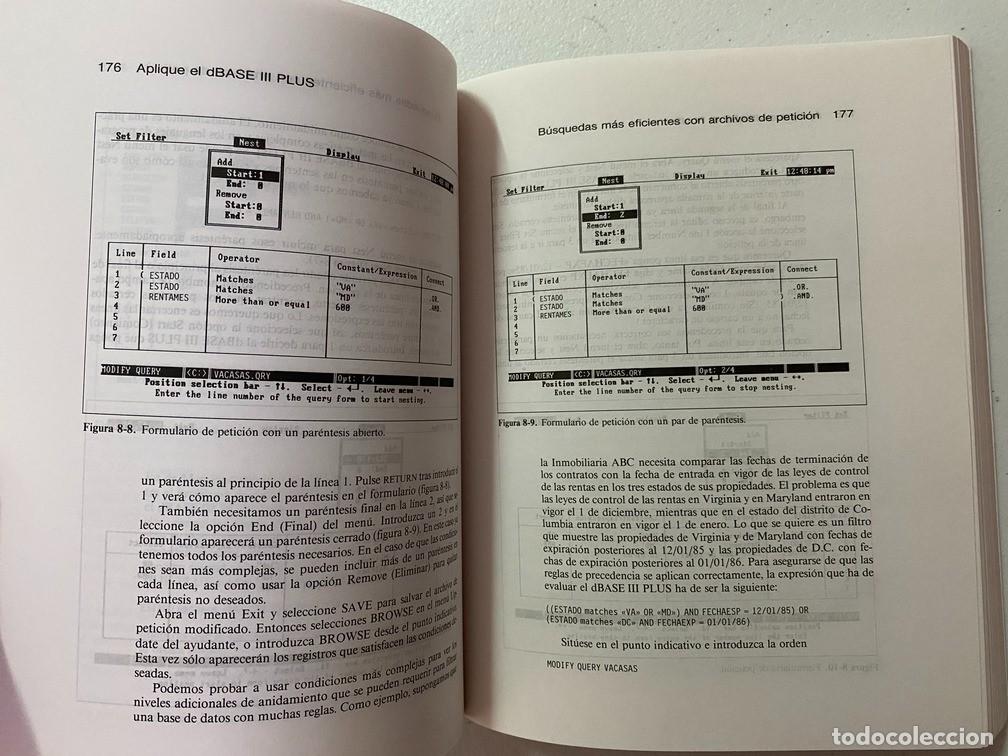 Videojuegos y consolas: APLIQUE EL dBASE III PLUS - LIBRO / MANUAL DE INFORM&Aacute;TICA - Foto 9