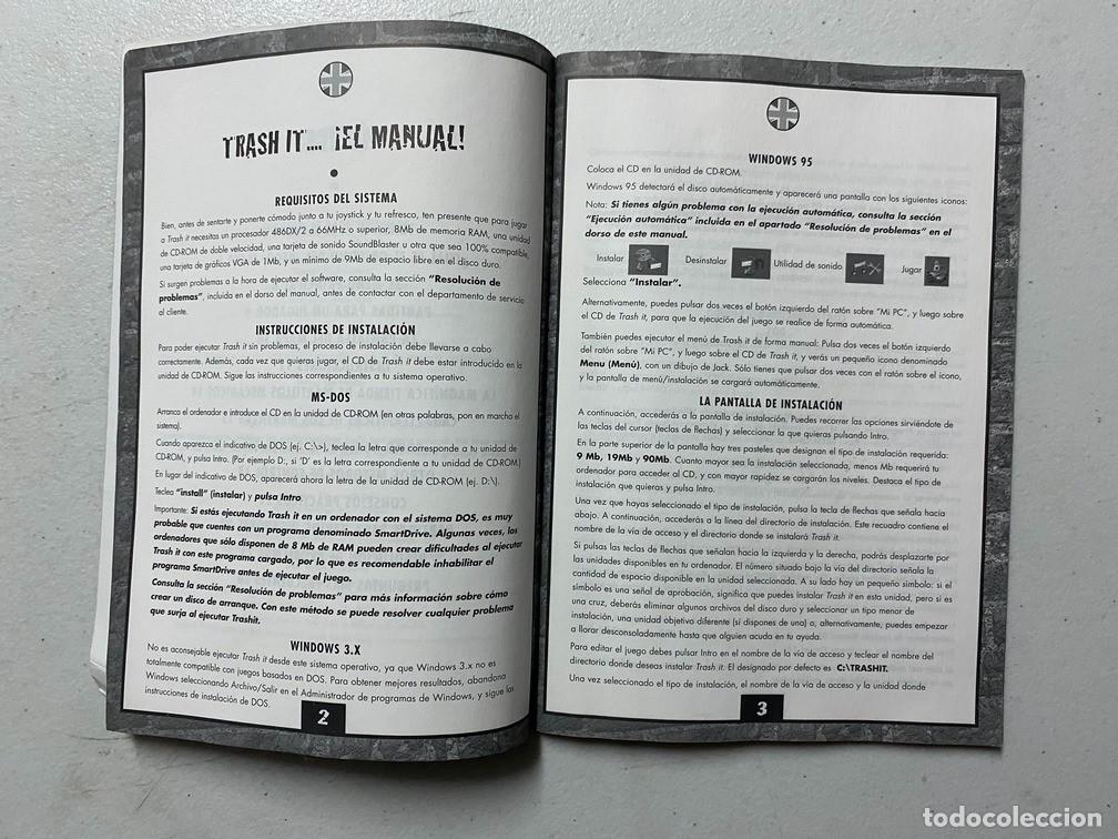 Videojuegos y consolas: TRASH IT / MANUAL DE VIDEOJUEGO PC - Foto 3