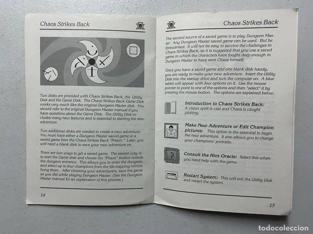 Videojuegos y consolas: CHAOS STRIKES BACK / MANUAL DE VIDEOJUEGO PC - Foto 4