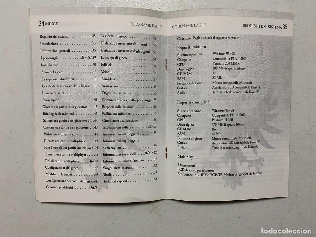 Videojuegos y consolas: CODENAME EAGLE / MANUAL DE VIDEOJUEGO PC - Foto 4