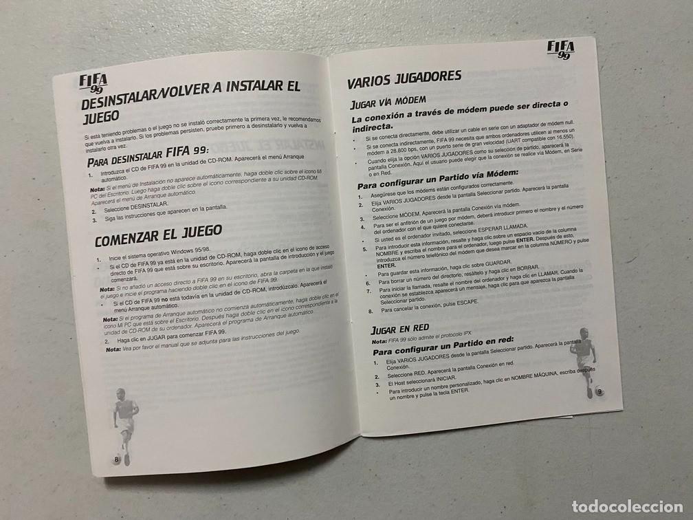 Videojuegos y consolas: FIFA 99 / MANUAL DE VIDEOJUEGO PC - Foto 4