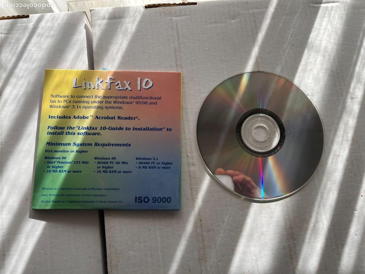 Videojuegos y consolas: LINK FAX 10 WINDOWS 95 98 3.1 - PC CD ROM - Foto 2