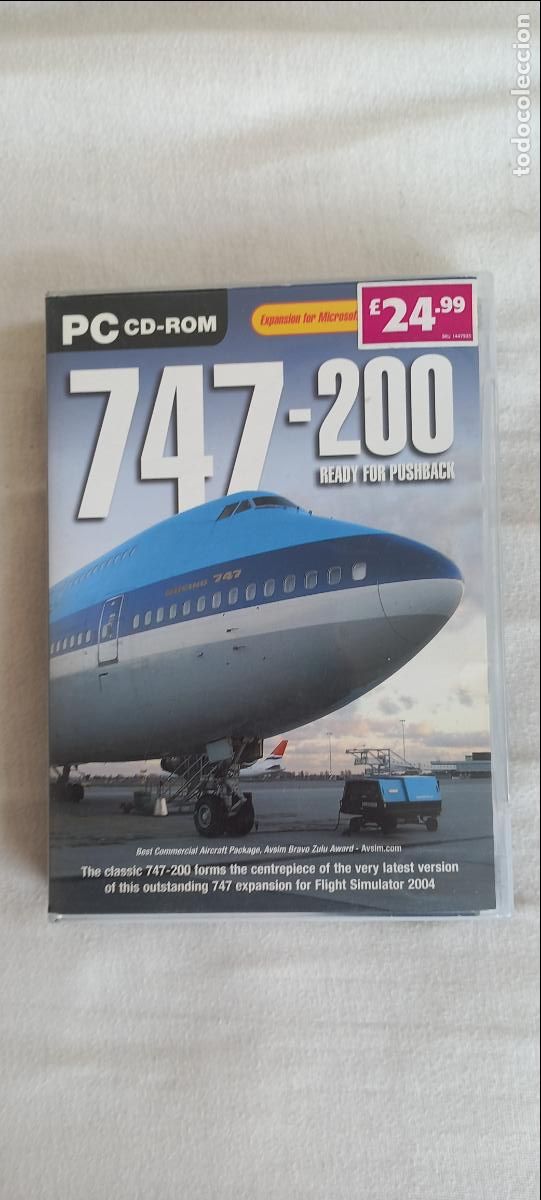 Videojuegos y consolas: 747-200 Ready for Pushback. Juego PC, CD rom.. Expansion for Microsoft flight simulator 2004 - Foto 1