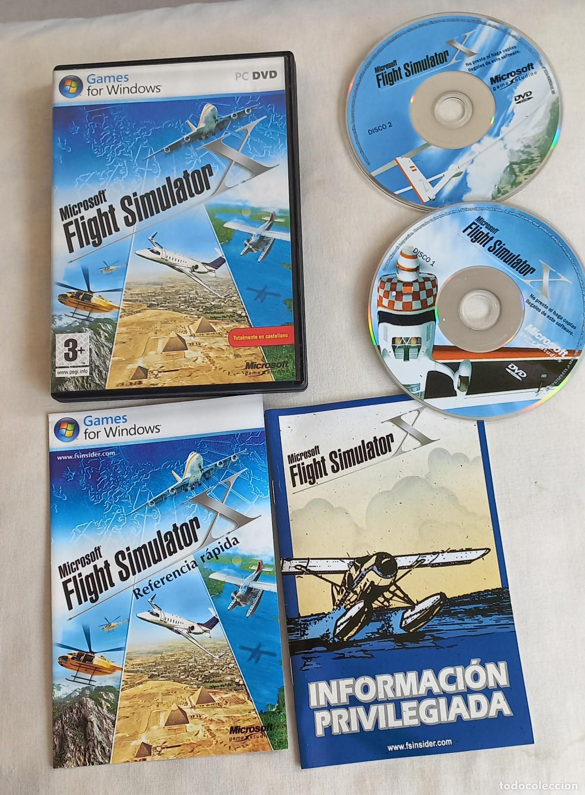 Videojuegos y consolas: Microsoft. Flight Simulator 2 discos. Juego PC-DVD. en castellano. - Foto 1