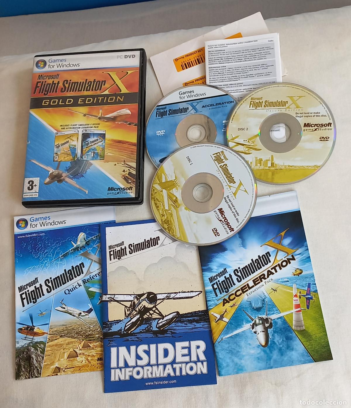 Videojuegos y consolas: Microsoft. Flight Simulator X Gold de Luxe edition y Acceleration expansion Pack. Juego PC-DVD. - Foto 1