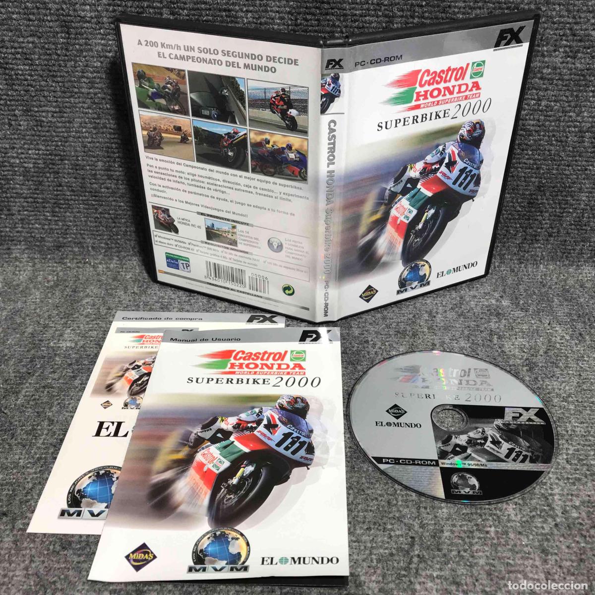 Videojuegos y consolas: CASTROL HONDA SUPERBIKE 2000 PC - Foto 1