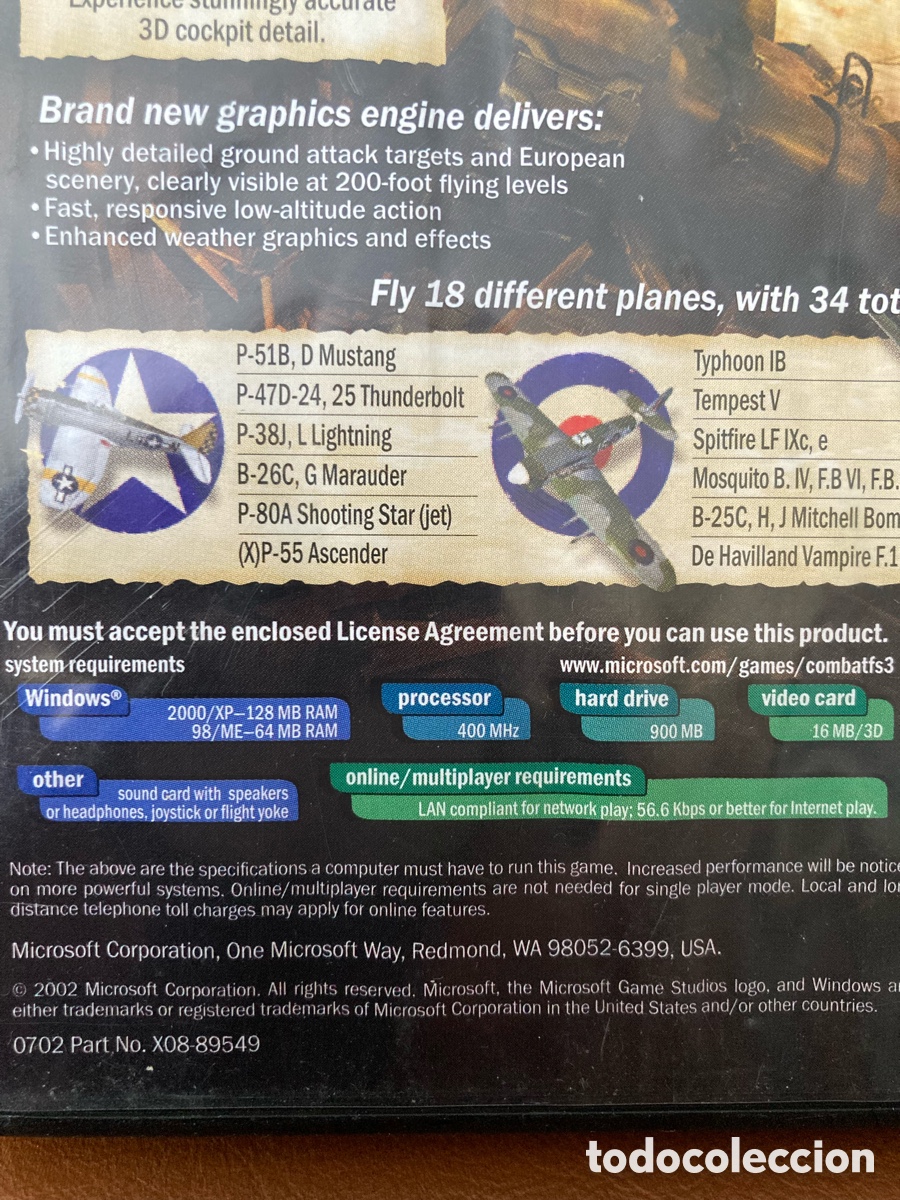Videojuegos y consolas: Microsoft Combat Flight Simulator 3 - Foto 3