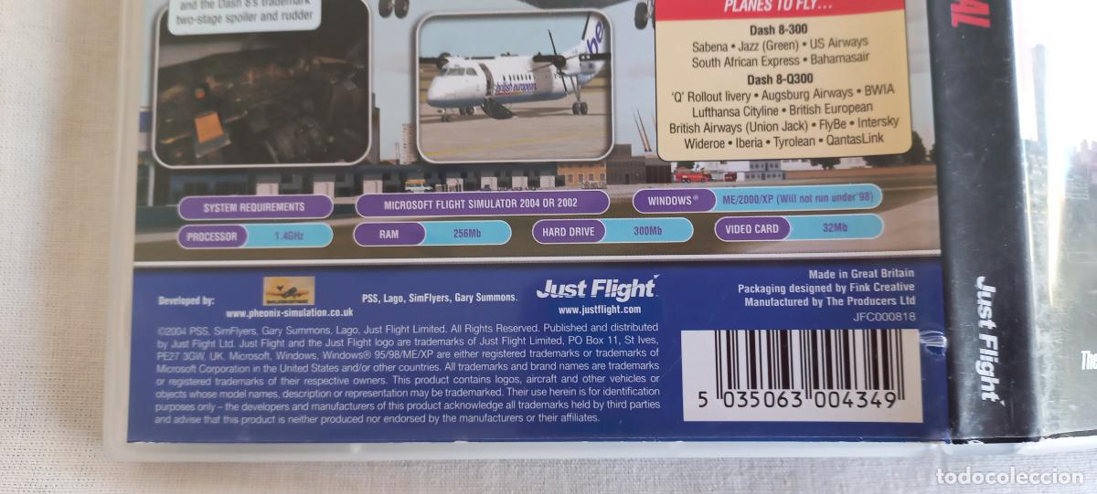 Videojuegos y consolas: Dash 8-300 professional, Juego PC Cd-rom for Microsoft Flight Simulator 2004/2002 - Foto 4