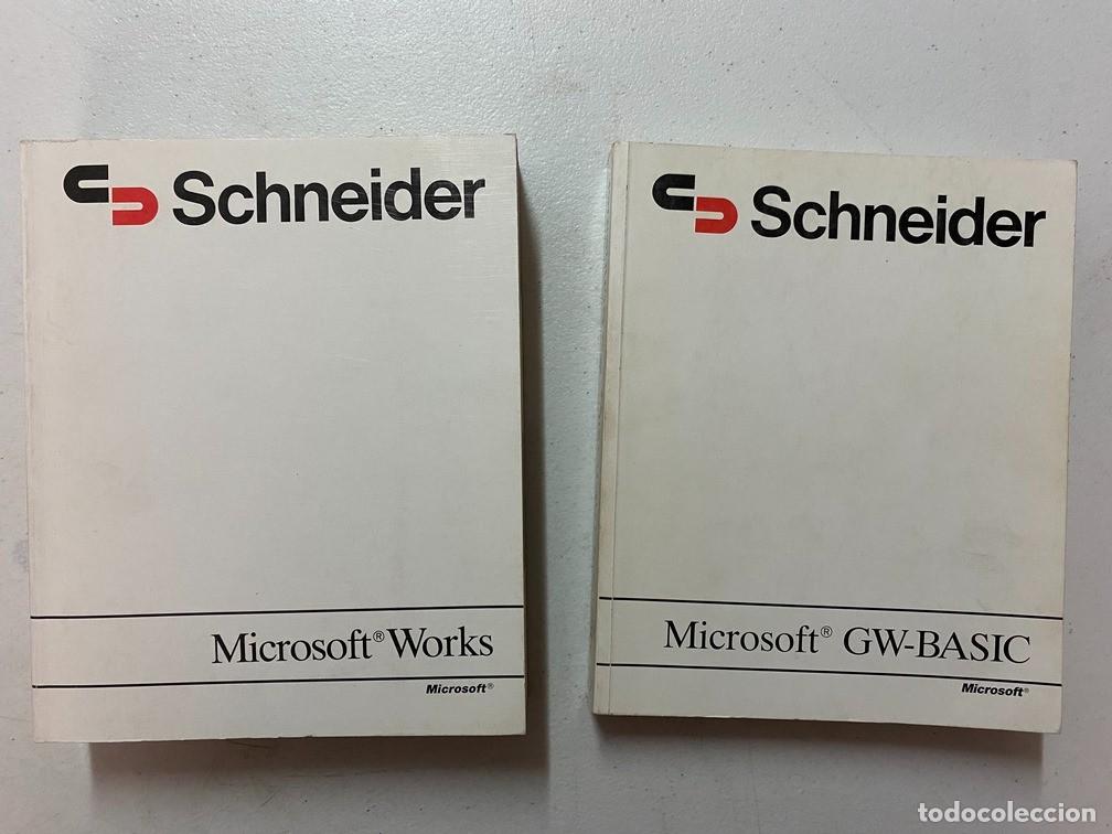 Videojuegos y consolas: SCHNEIDER MICROSOFT WORKS Y GW BASIC - MANUALES ESPA&Ntilde;OL VINTAGE PC - Foto 1