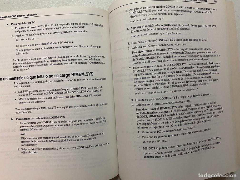 Videojuegos y consolas: MS-DOS 6.2 - MANUAL ESPA&Ntilde;OL VINTAGE PC - Foto 9