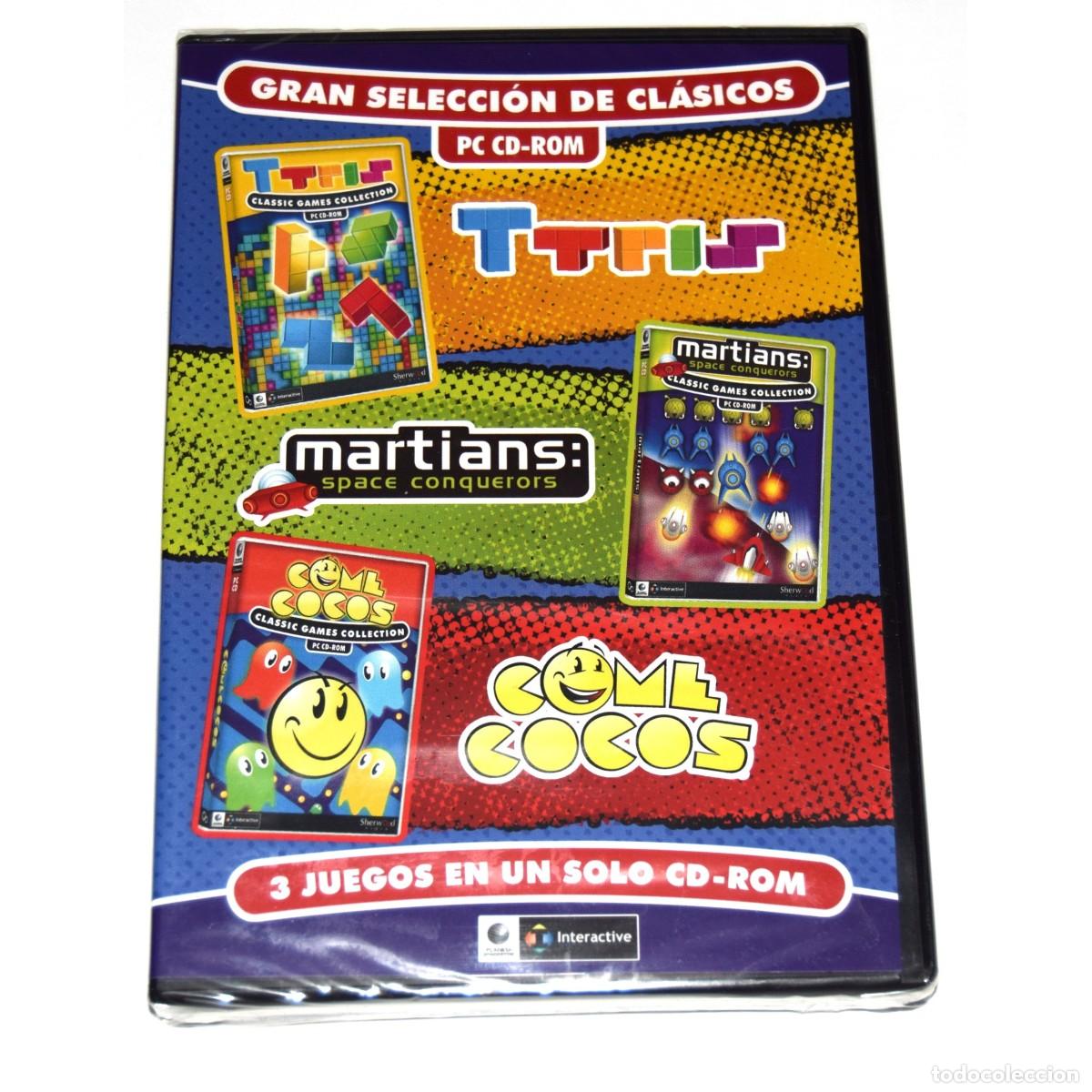 Videojuegos y consolas: Ttris. Come Cocos. Martians: Space conquerors. PC CD-Rom. - Foto 1