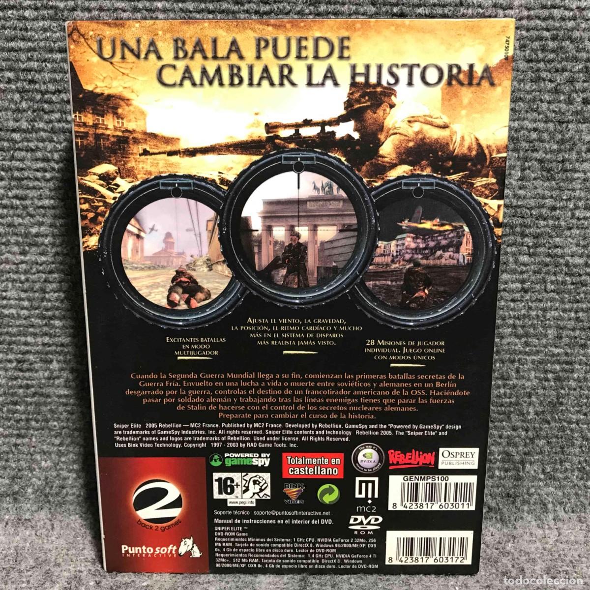 Videojuegos y consolas: SNIPER ELITE PC DVD ESPA&Ntilde;OL - Foto 2