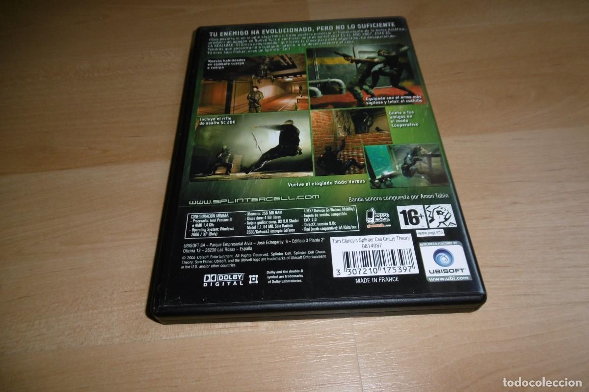 Videojuegos y consolas: PC SPLINTER CELL CHAOS TEORY videojuego Espa&ntilde;ol - Foto 2