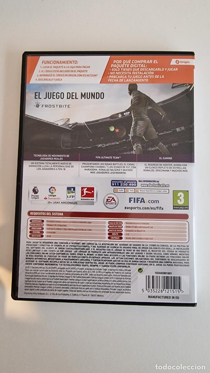 Videojuegos y consolas: FIFA 18 PC ORIGIN ESPA&Ntilde;OL EA SPORTS - Foto 2