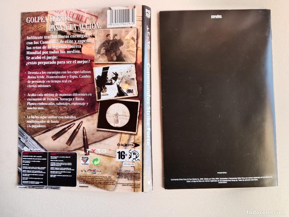 Videojuegos y consolas: COMMANDOS STRIKE FORCE - SOLO CAR&Aacute;TULA Y CUADERNO INSTRUCCIONES - EIDOS - A&Ntilde;O 2006. - Foto 2
